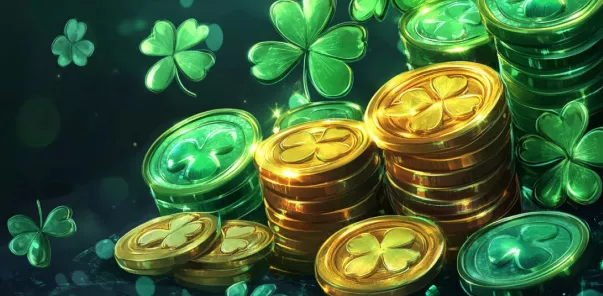 clovers and gold coins